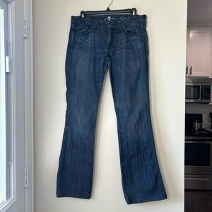 7 For All Mankind Bootleg Dark Wash Denim Jeans Size 28 or 4-6 Women’s 90s Y2K